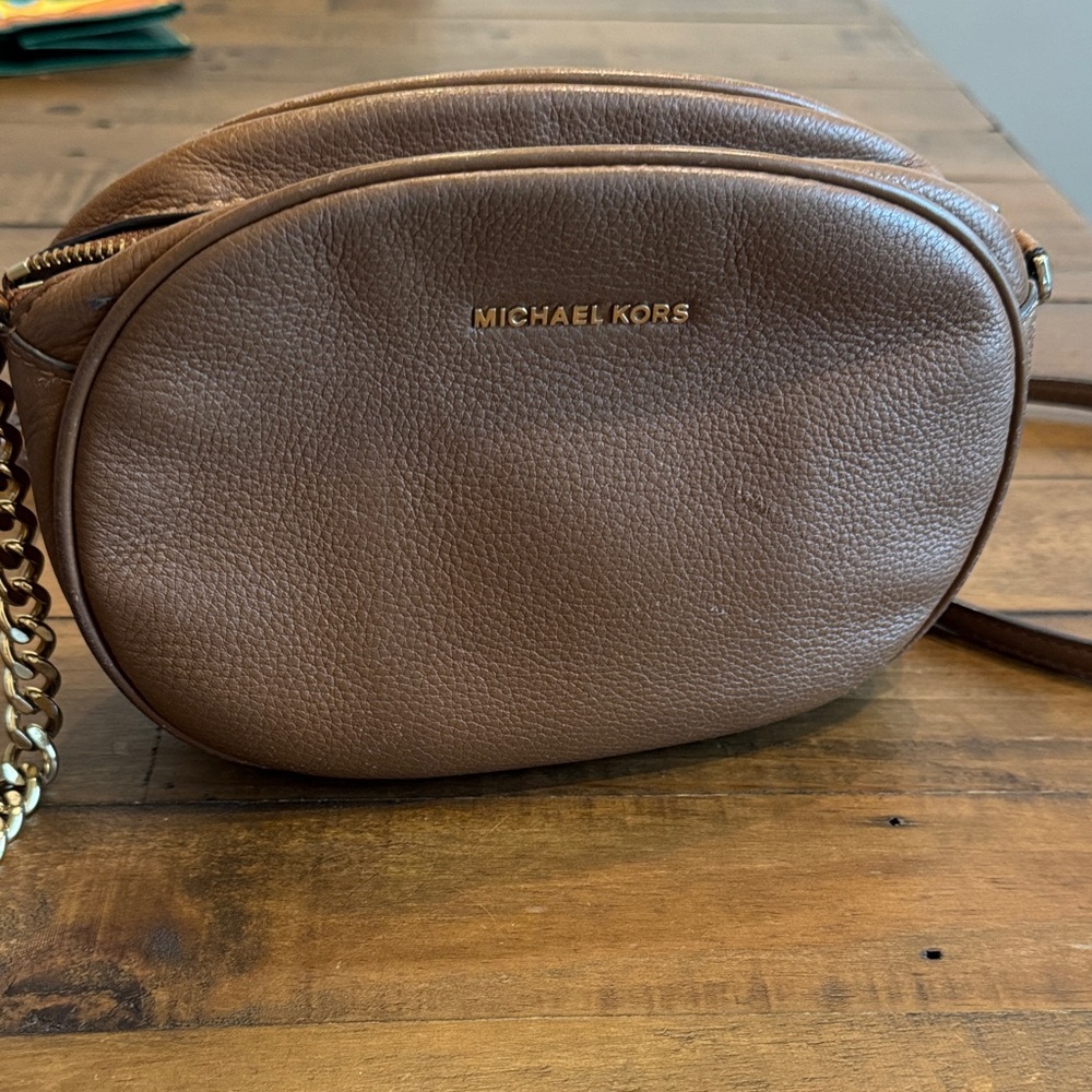 Michael Kors Tan Leather Crossbody Bag